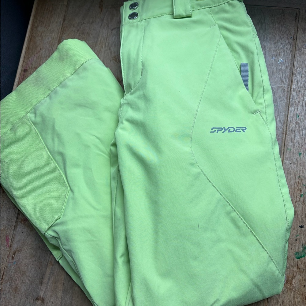 Spyder Lime Green Winter Ski Pants